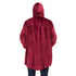 Snuggs Blanket Hoodie Dark Red Christmas Deer Pocket